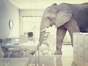 elephant in a room vintage style