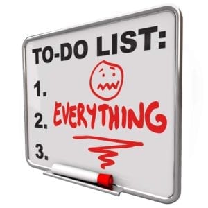 White board with "To Do" list stating "Everything."