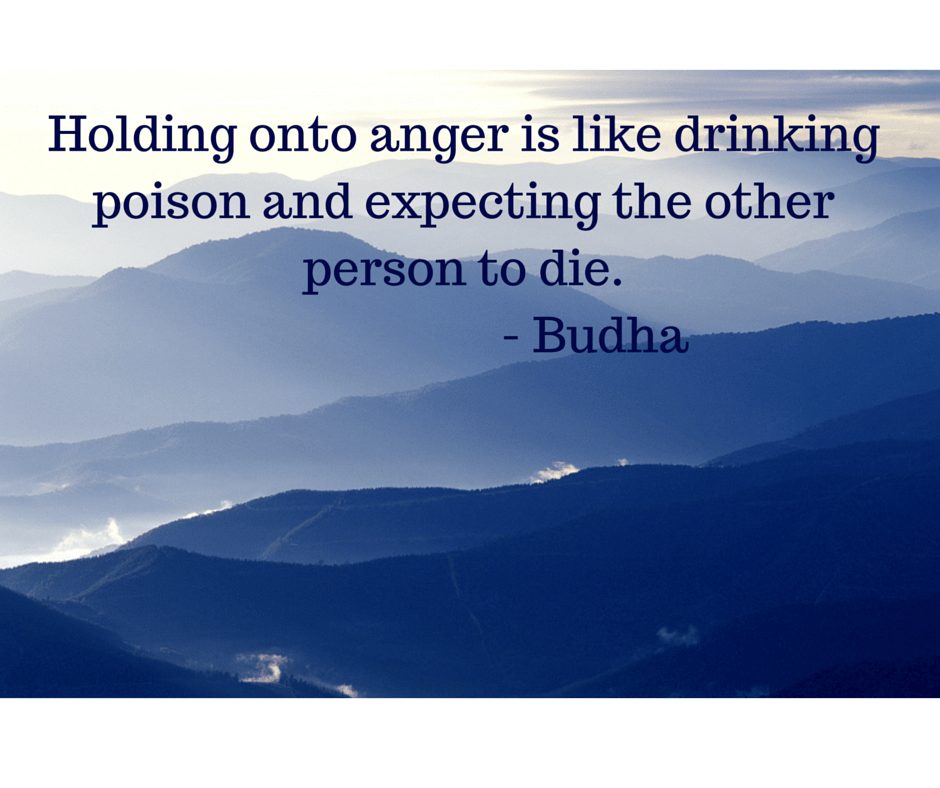 Quote by Buddha floating on top of blue mountains.