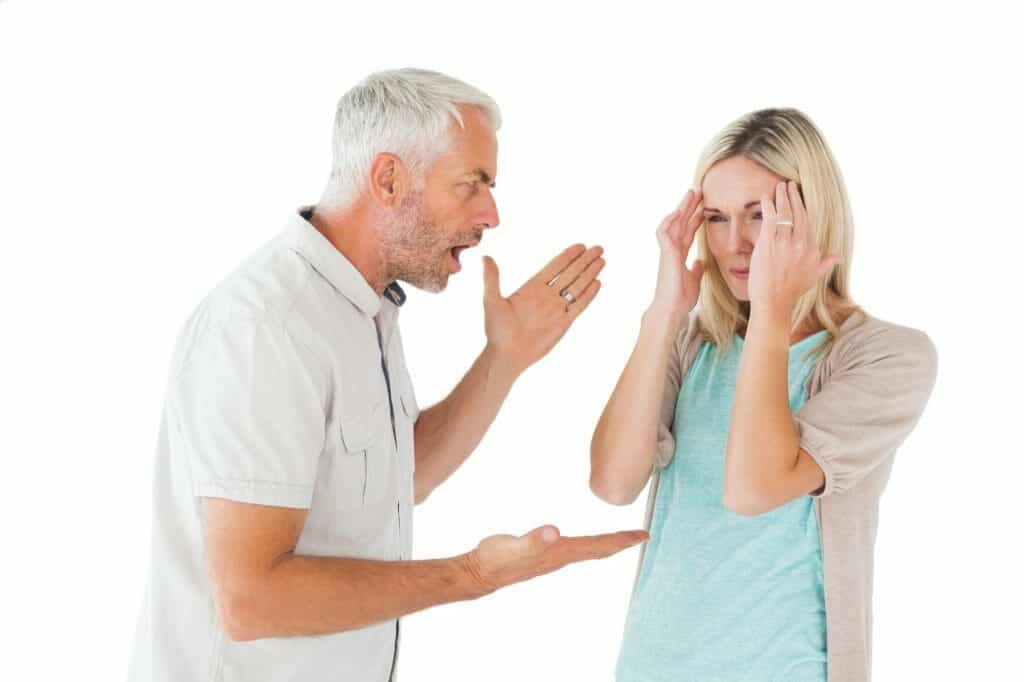 High conflict personality - Man arguing with his wife.
