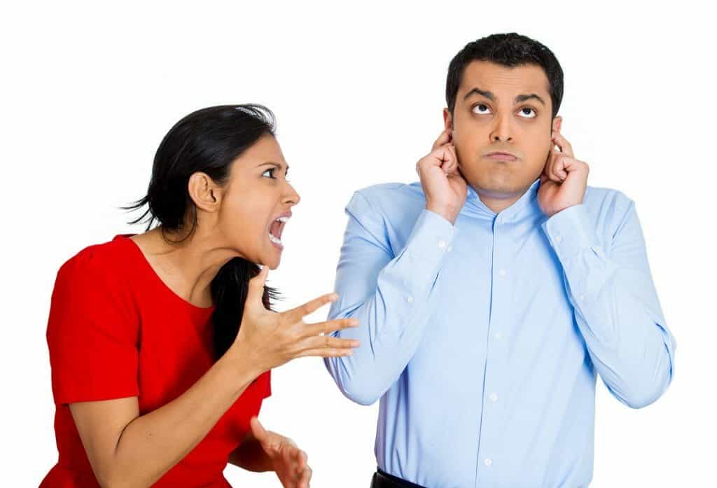 Woman screaming at husband. How to deal with high conflict people?