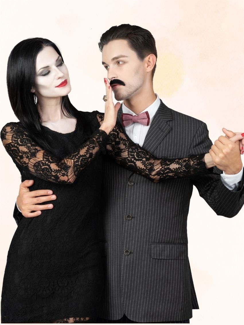 couple dressed up to go out