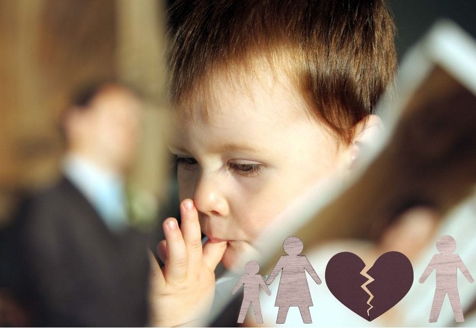 young child with divorcing parents A young child with divorcing parents