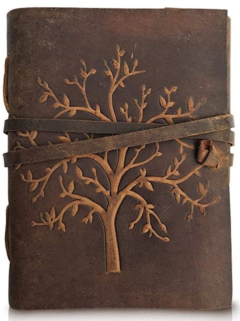Cover of a beautiful leather tree of life journal