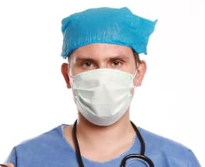 Doctor with a surgical mask. Divorce and Coronavirus.