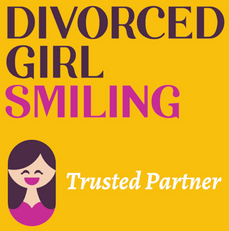 Divorced Girl Smiling Trusted Partner Logo