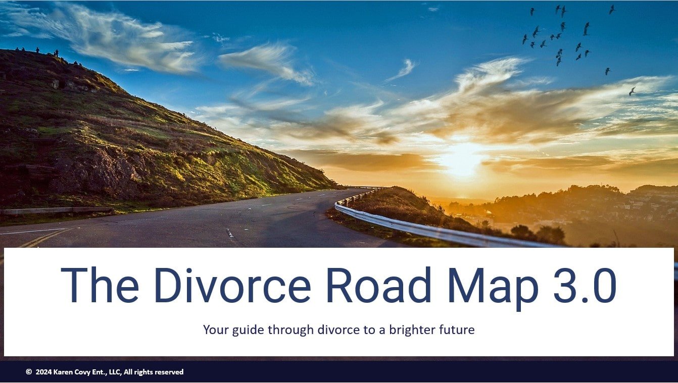 Cover photo for the Divorce RoadMap 3.0 Program: Mountain road at sunrise.