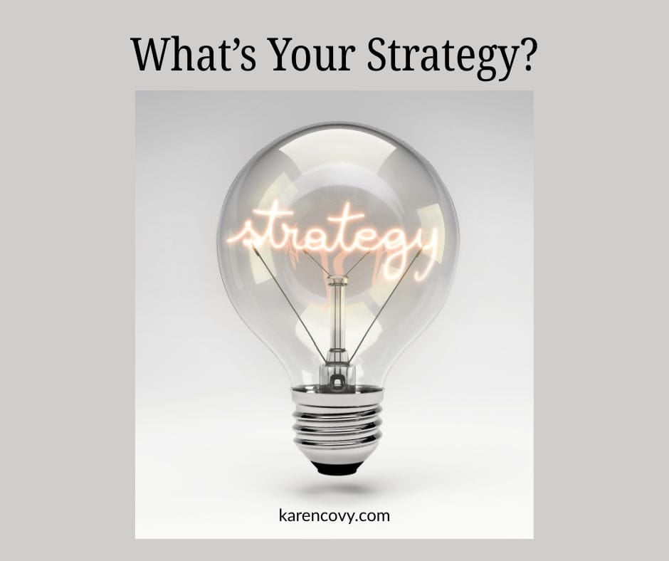Divorce Strategy Light bulb with the word "Strategy" in it. Caption What's your strategy?
