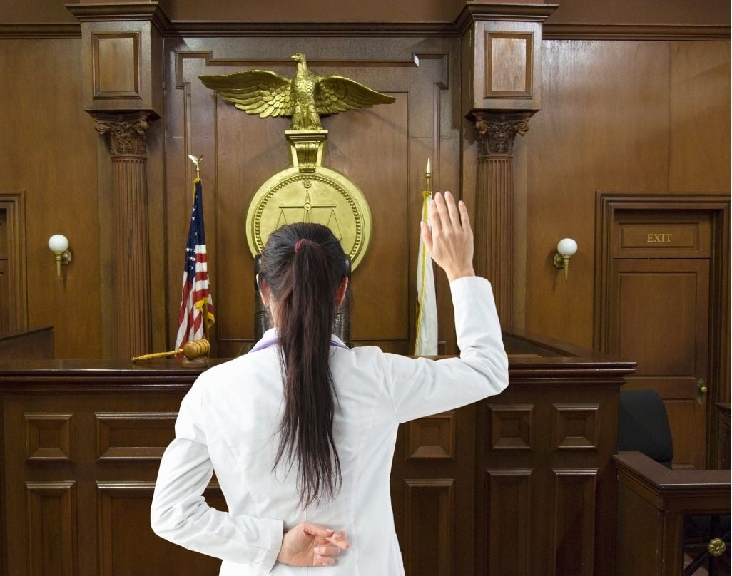 crossing fingers and lying in court