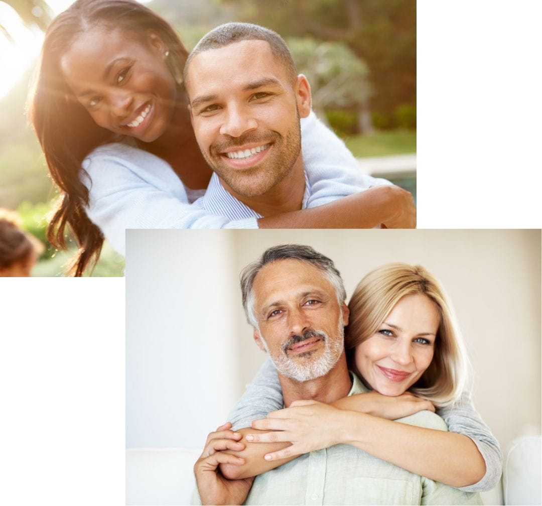 photo collage of happy couples