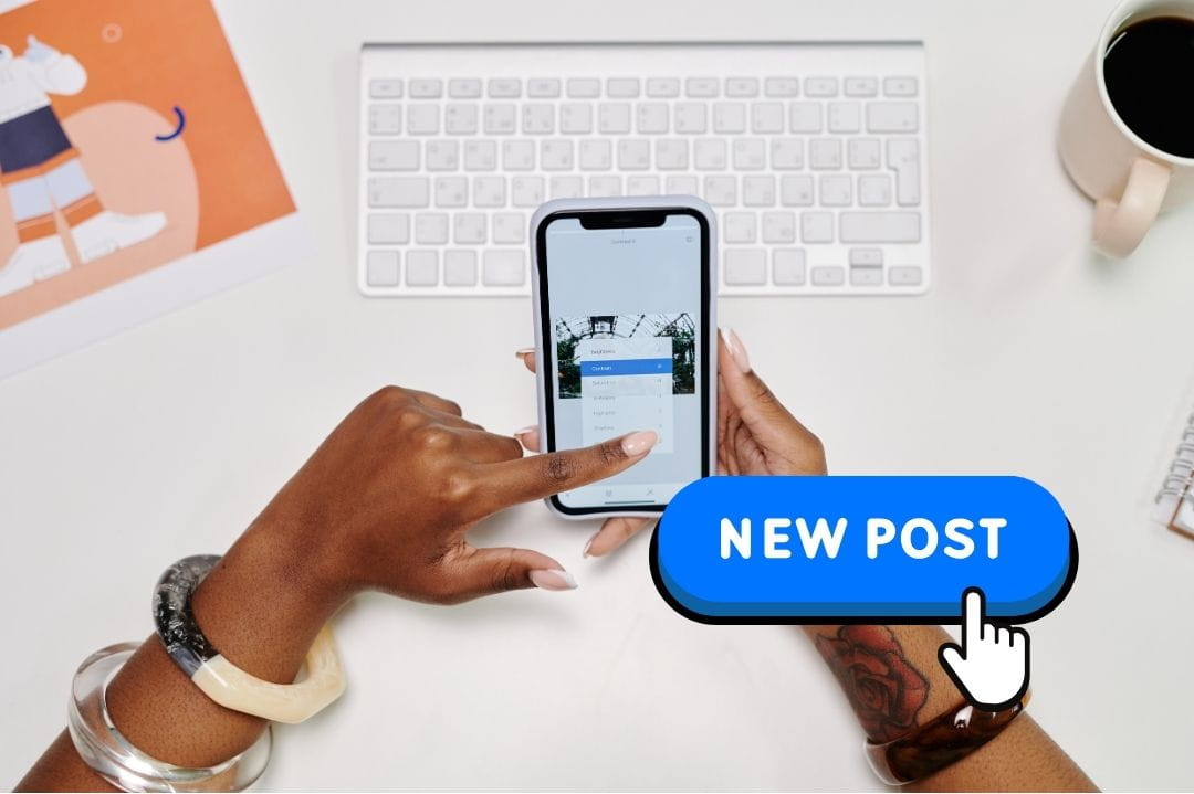 new post on social media