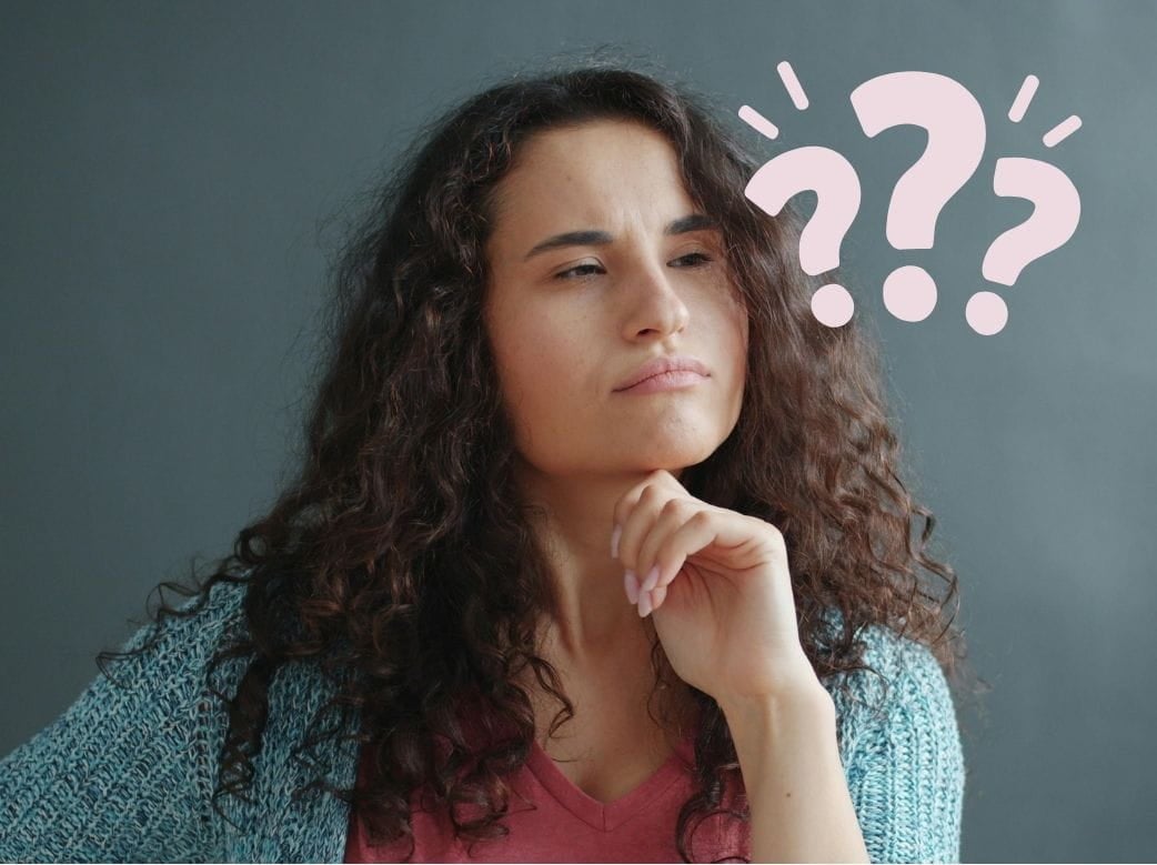 a woman wondering about something