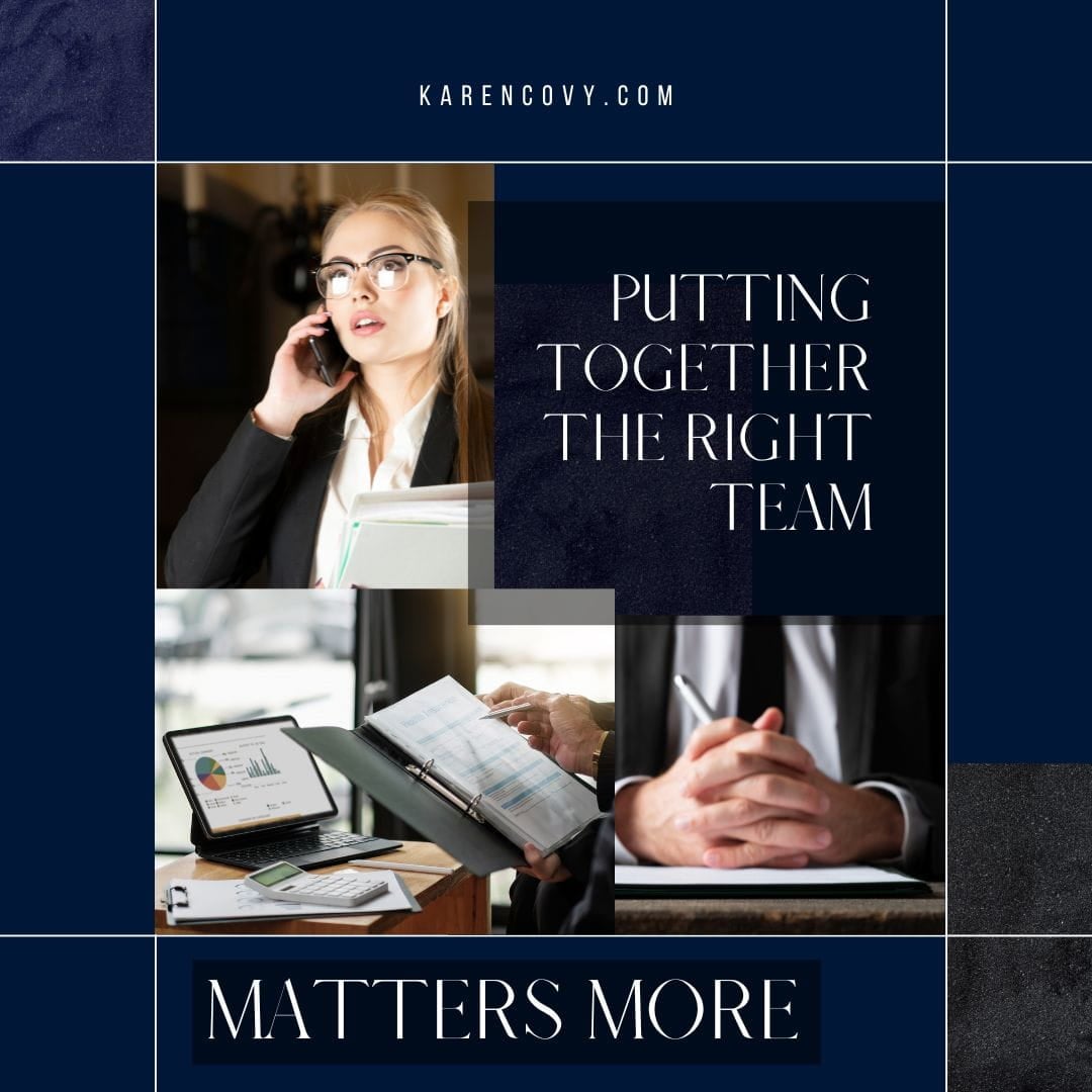 Pictures of a high net worth divorce team.